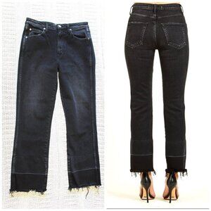 Amo Bella black Magic Jeans Released Hem Wash Size 28 High Rise straight leg US